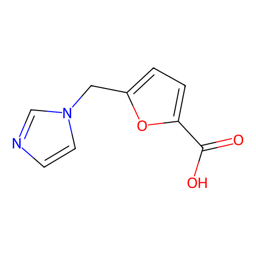 5-[(1H-Imidazol-1-yl)methyl]furan-2-carboxylic acid structure