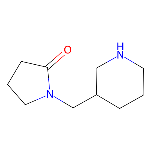 1-(Piperidin-3-ylmethyl)pyrrolidin-2-one structure