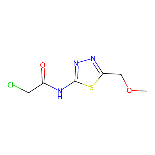2-chloro-N-[5-(methoxymethyl)-1,3,4-thiadiazol-2-yl]acetamide structure