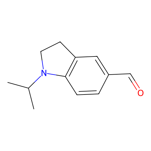 1-Isopropyl-2,3-dihydro-1H-indole-5-carbaldehyde structure