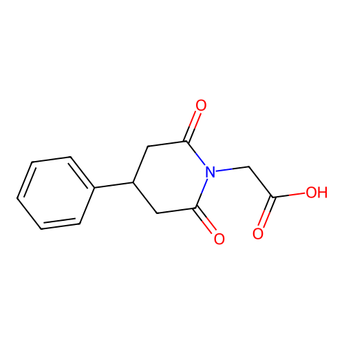(2,6-Dioxo-4-phenyl-piperidin-1-yl)-acetic acid structure