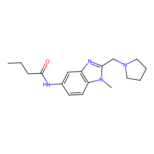N-(1-Methyl-2-pyrrolidin-1-ylmethyl-1H-benzoimidazol-5-yl)-butyramide structure