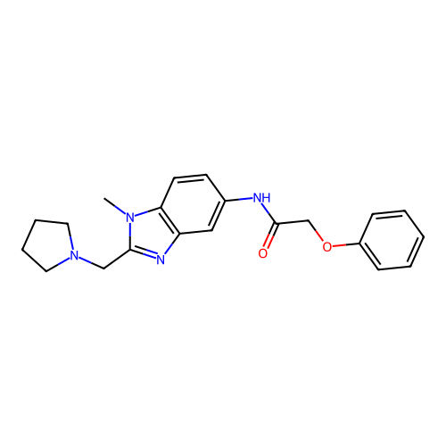 N-(1-Methyl-2-pyrrolidin-1-ylmethyl-1H-benzoimidazol-5-yl)-2-phenoxy-acetamide structure