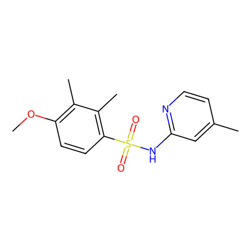 4-methoxy-2,3-dimethyl-N-(4-methylpyridin-2-yl)benzenesulfonamide structure