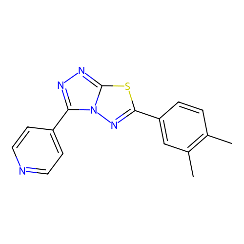 6-(3,4-Dimethylphenyl)-3-pyridin-4-yl-[1,2,4]triazolo[3,4-b][1,3,4]thiadiazole structure