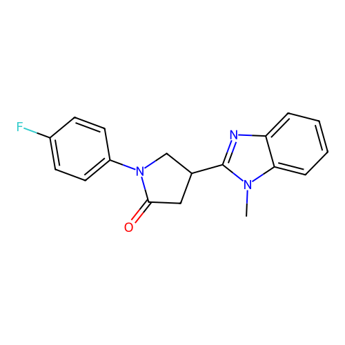 1-(4-Fluorophenyl)-4-(1-methylbenzimidazol-2-yl)pyrrolidin-2-one structure