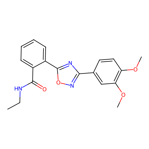 2-[3-(3,4-dimethoxyphenyl)-1,2,4-oxadiazol-5-yl]-N-ethylbenzamide structure