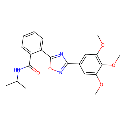 N-propan-2-yl-2-[3-(3,4,5-trimethoxyphenyl)-1,2,4-oxadiazol-5-yl]benzamide structure