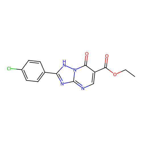 Ethyl 2-(4-chlorophenyl)-7-hydroxy[1,2,4]triazolo[1,5-a]pyrimidine-6-carboxylate structure