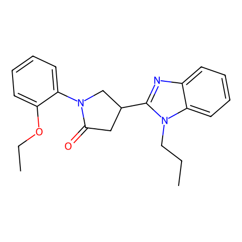 1-(2-ethoxyphenyl)-4-(1-propyl-1H-1,3-benzodiazol-2-yl)pyrrolidin-2-one structure