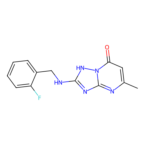 2-[(2-Fluorobenzyl)amino]-5-methyl[1,2,4]triazolo[1,5-a]pyrimidin-7-ol structure