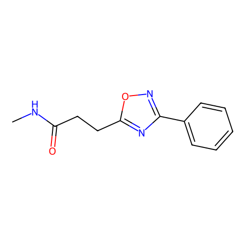 N-methyl-3-(3-phenyl-1,2,4-oxadiazol-5-yl)propanamide structure