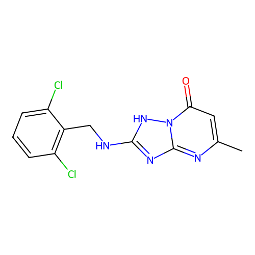 2-[(2,6-Dichlorobenzyl)amino]-5-methyl[1,2,4]triazolo[1,5-a]pyrimidin-7-ol structure