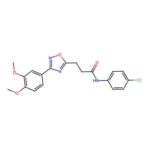 N-(4-chlorophenyl)-3-[3-(3,4-dimethoxyphenyl)-1,2,4-oxadiazol-5-yl]propanamide structure
