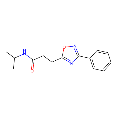 3-(3-phenyl-1,2,4-oxadiazol-5-yl)-N-(propan-2-yl)propanamide structure