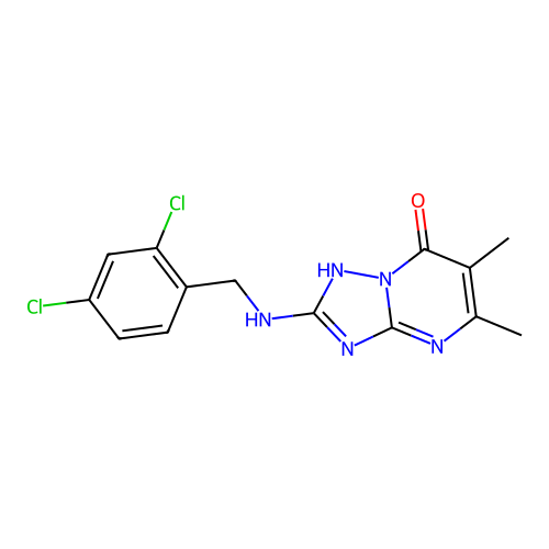 2-[(2,4-Dichlorobenzyl)amino]-5,6-dimethyl[1,2,4]triazolo[1,5-a]pyrimidin-7-ol structure