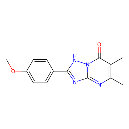 2-(4-methoxyphenyl)-5,6-dimethyl[1,2,4]triazolo[1,5-a]pyrimidin-7(4H)-one structure