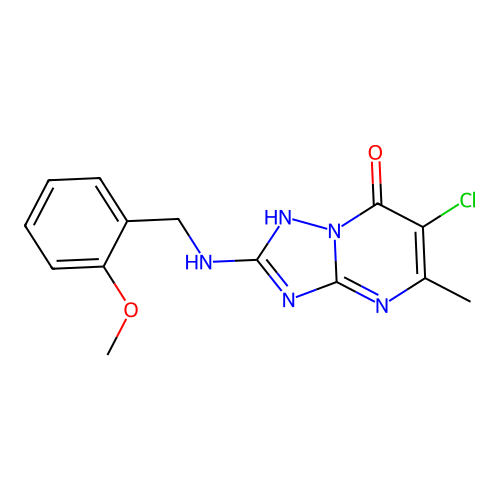 6-Chloro-2-[(2-methoxybenzyl)amino]-5-methyl[1,2,4]triazolo[1,5-a]pyrimidin-7-ol structure