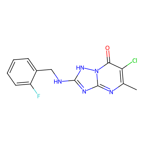 6-Chloro-2-[(2-fluorobenzyl)amino]-5-methyl[1,2,4]triazolo[1,5-a]pyrimidin-7-ol structure