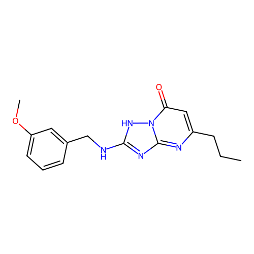2-[(3-Methoxybenzyl)amino]-5-propyl[1,2,4]triazolo[1,5-a]pyrimidin-7-ol structure