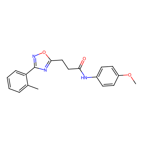 N-(4-methoxyphenyl)-3-[3-(2-methylphenyl)-1,2,4-oxadiazol-5-yl]propanamide structure