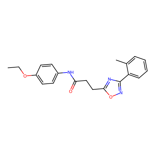N-(4-ethoxyphenyl)-3-[3-(2-methylphenyl)-1,2,4-oxadiazol-5-yl]propanamide structure