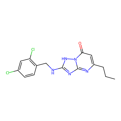 2-[(2,4-Dichlorobenzyl)amino]-5-propyl[1,2,4]triazolo[1,5-a]pyrimidin-7-ol structure