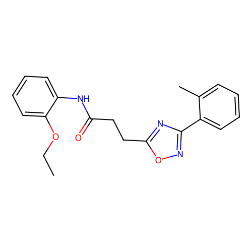 N-(2-ethoxyphenyl)-3-[3-(2-methylphenyl)-1,2,4-oxadiazol-5-yl]propanamide structure