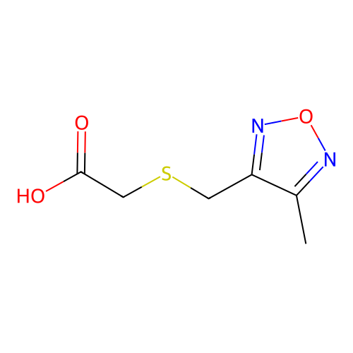 (4-Methyl-furazan-3-ylmethylsulfanyl)-acetic acid structure