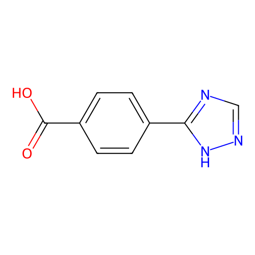 4-(1H-1,2,4-triazol-5-yl)benzoic acid structure