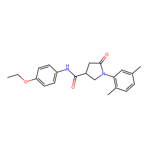 1-(2,5-dimethylphenyl)-N-(4-ethoxyphenyl)-5-oxopyrrolidine-3-carboxamide structure