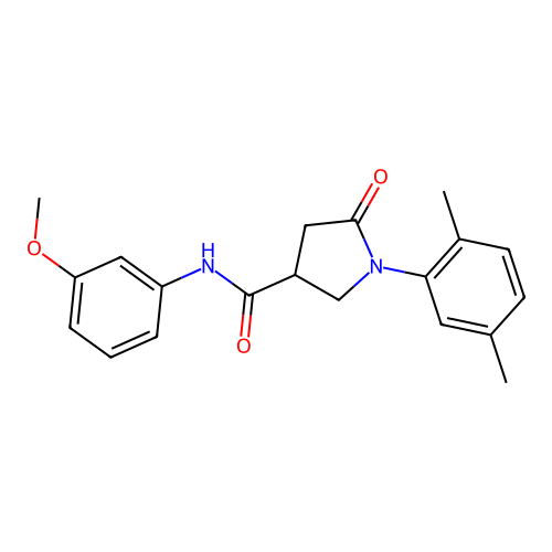 1-(2,5-dimethylphenyl)-N-(3-methoxyphenyl)-5-oxo-3-pyrrolidinecarboxamide structure