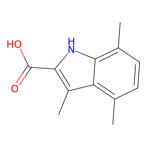 3,4,7-Trimethyl-1H-indole-2-carboxylic acid structure