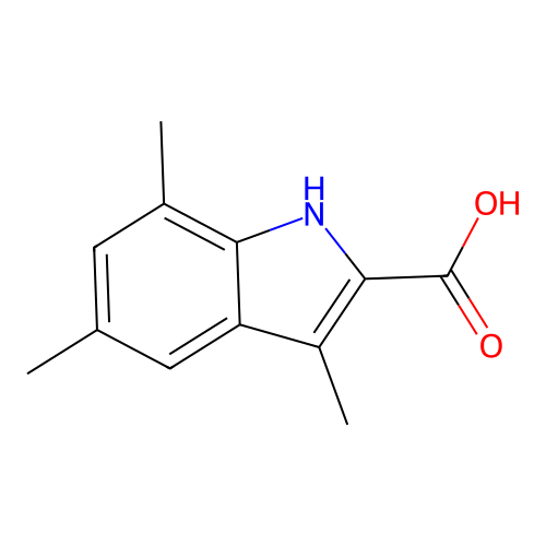 3,5,7-Trimethyl-1H-indole-2-carboxylic acid structure