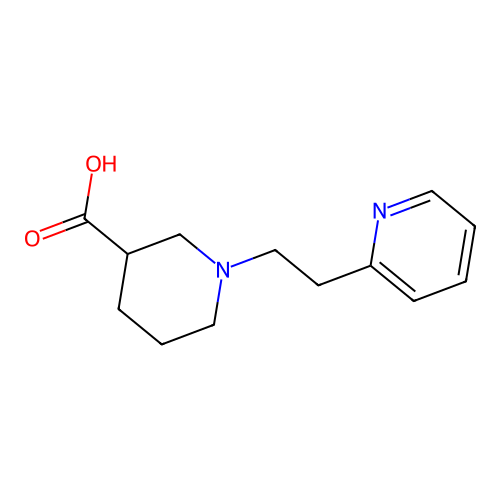 1-(2-(Pyridin-2-yl)ethyl)piperidine-3-carboxylic acid structure