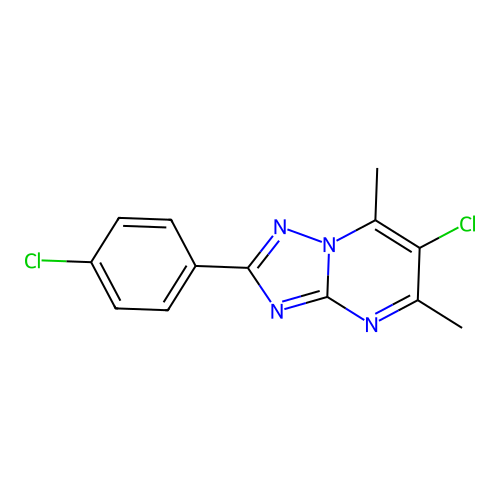6-Chloro-2-(4-chlorophenyl)-5,7-dimethyl-[1,2,4]triazolo[1,5-a]pyrimidine structure
