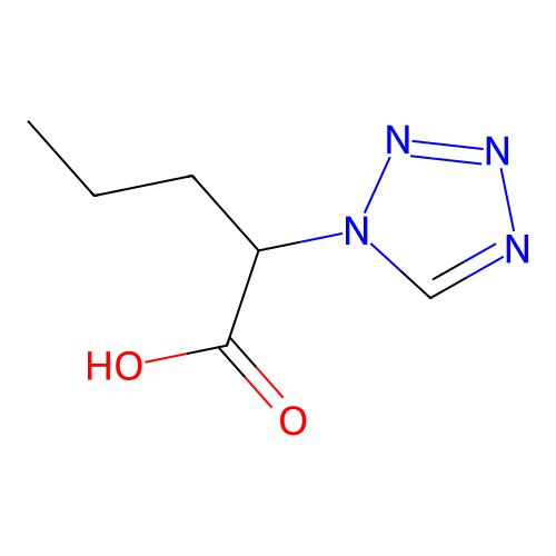 2-Tetrazol-1-yl-pentanoic acid structure