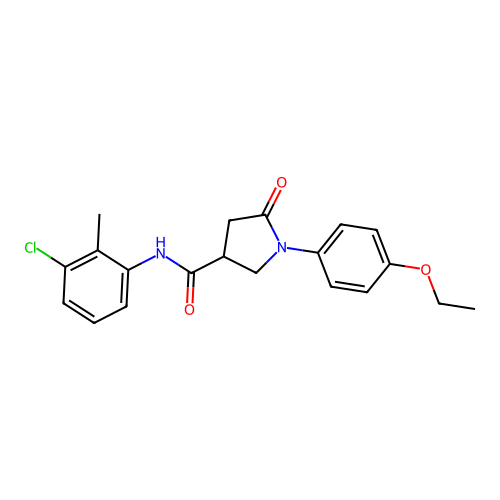 N-(3-chloro-2-methylphenyl)-1-(4-ethoxyphenyl)-5-oxo-3-pyrrolidinecarboxamide structure