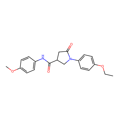 1-(4-ethoxyphenyl)-N-(4-methoxyphenyl)-5-oxo-3-pyrrolidinecarboxamide structure