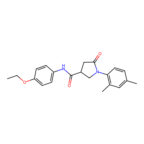 1-(2,4-dimethylphenyl)-N-(4-ethoxyphenyl)-5-oxopyrrolidine-3-carboxamide structure