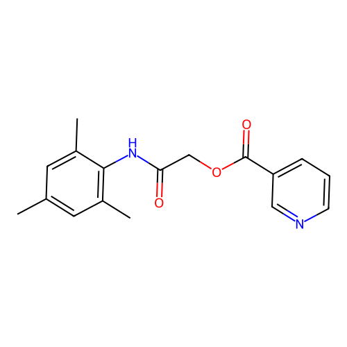 2-(Mesitylamino)-2-oxoethyl nicotinate structure