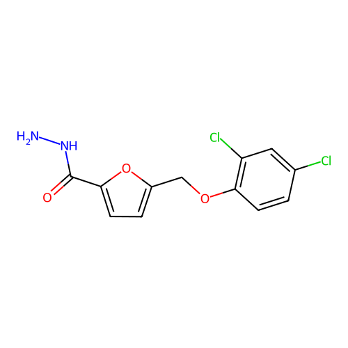 5-[(2,4-Dichlorophenoxy)methyl]-2-furohydrazide structure