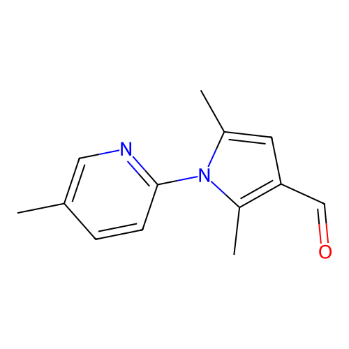2,5-Dimethyl-1-(5-methylpyridin-2-yl)-1H-pyrrole-3-carbaldehyde structure