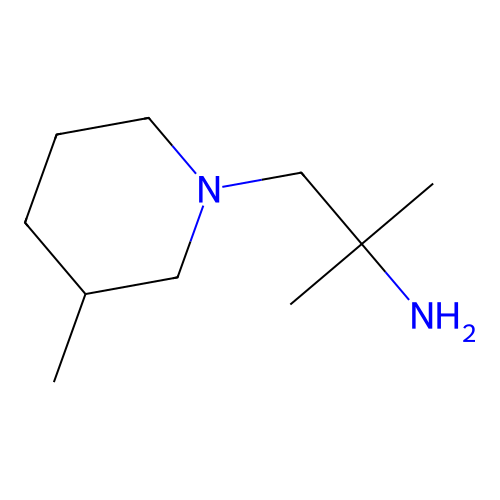 2-Methyl-1-(3-methylpiperidin-1-yl)propan-2-amine structure