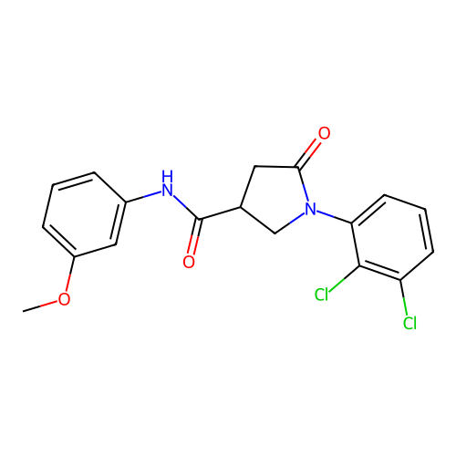 1-(2,3-dichlorophenyl)-N-(3-methoxyphenyl)-5-oxopyrrolidine-3-carboxamide structure