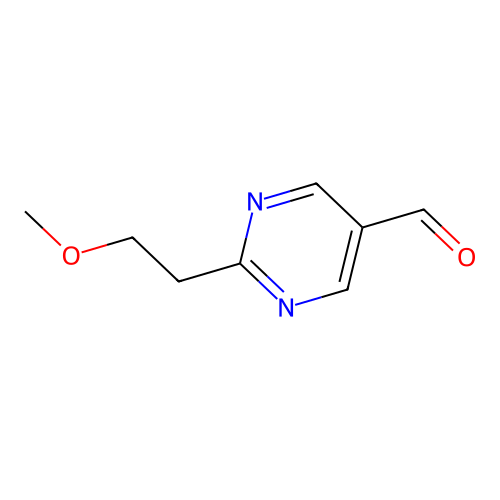 2-(2-Methoxyethyl)pyrimidine-5-carbaldehyde structure