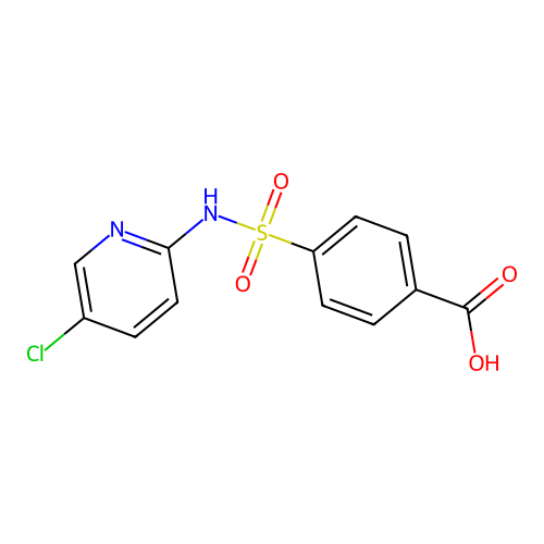 4-[(5-Chloropyridin-2-yl)sulfamoyl]benzoic acid structure