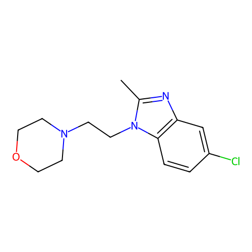 4-[2-(5-Chloro-2-methylbenzimidazol-1-yl)ethyl]morpholine structure