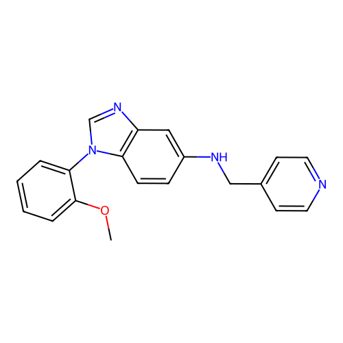 1-(2-methoxyphenyl)-N-(pyridin-4-ylmethyl)-1H-benzimidazol-5-amine structure