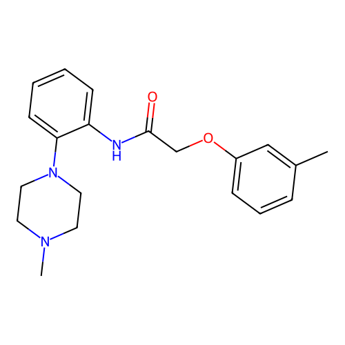 2-(3-methylphenoxy)-N-[2-(4-methylpiperazin-1-yl)phenyl]acetamide structure
